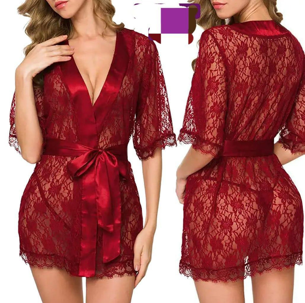 Lace Nightgown - Lightweight and Breathable
