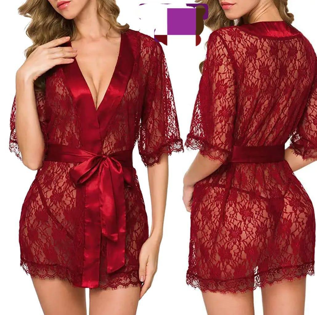 Lace Nightgown - Lightweight and Breathable