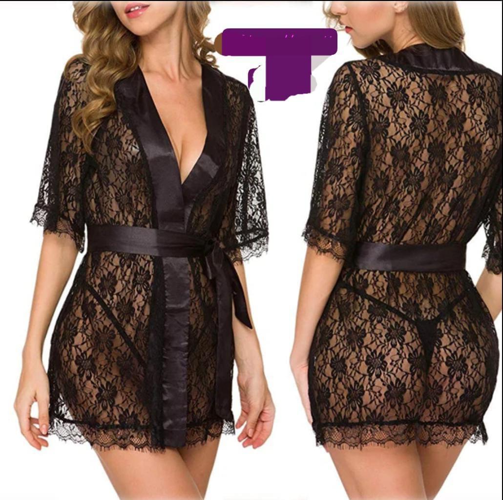 Lace Nightgown - Lightweight and Breathable