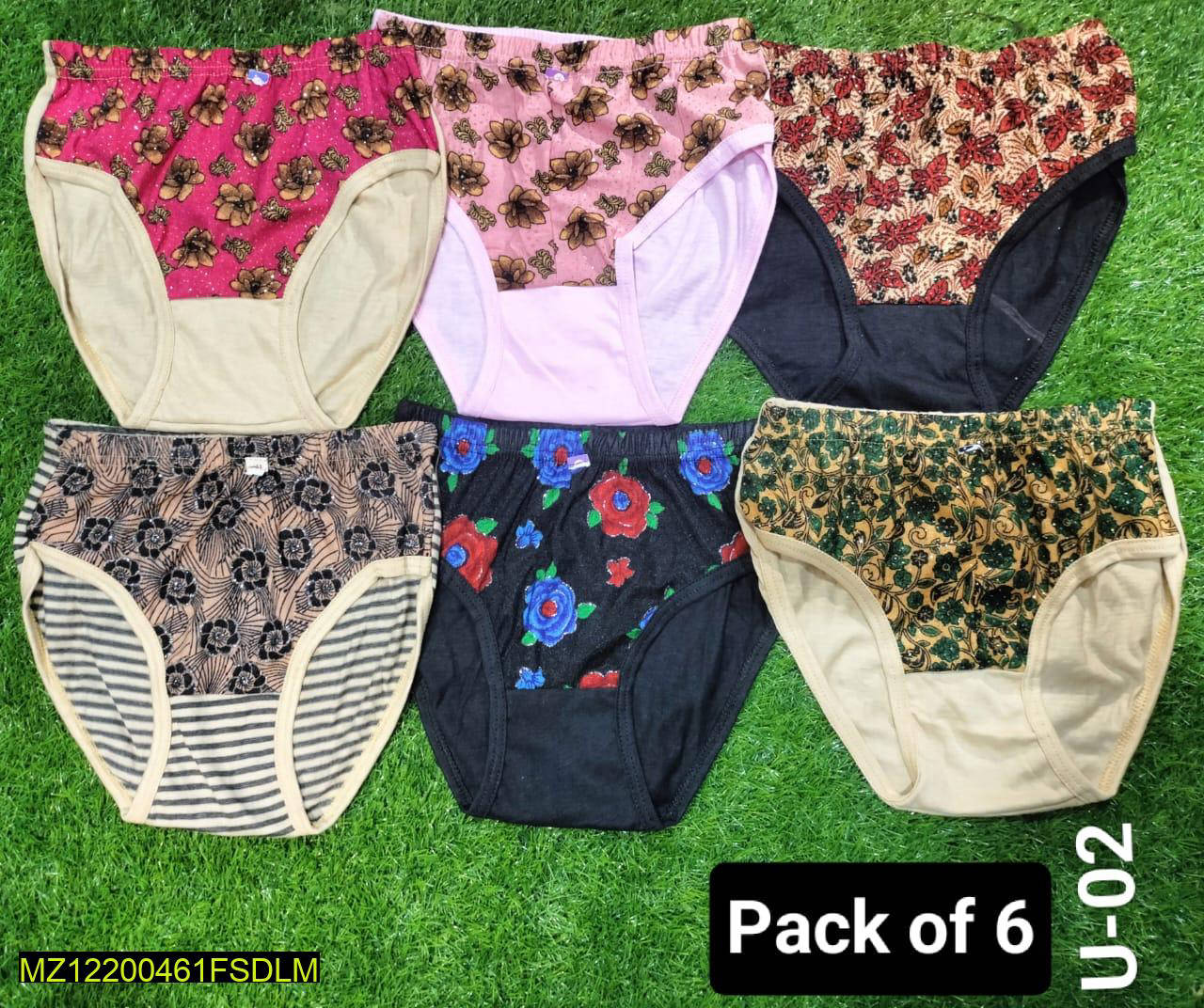Cotton Printed Panties, Pack Of 6