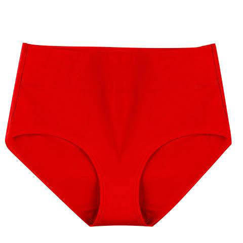 Cotton Plain Panties, Red
