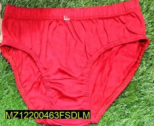 Cotton Plain Panties, Red