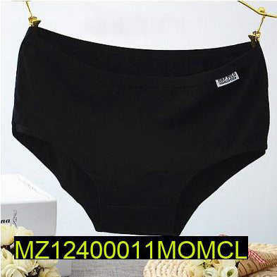 Cotton Plain Panties, Black