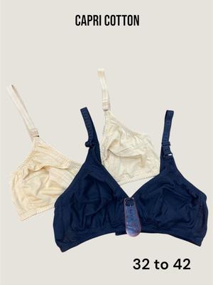Comfortable Cotton Non-Padded Bra - 2 Pcs Breathable Multicolor Set
