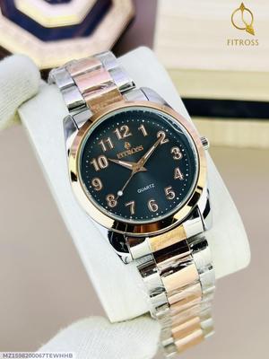 Men's Water Resistant Golden Chain Strap Quartz Watch - 1 Pc