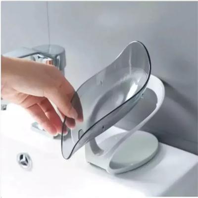Self-Draining Soap Holder – Modern Leaf Design Soap Dish for Bathroom & Kitchen