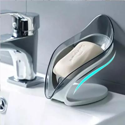 Self-Draining Soap Holder – Modern Leaf Design Soap Dish for Bathroom & Kitchen