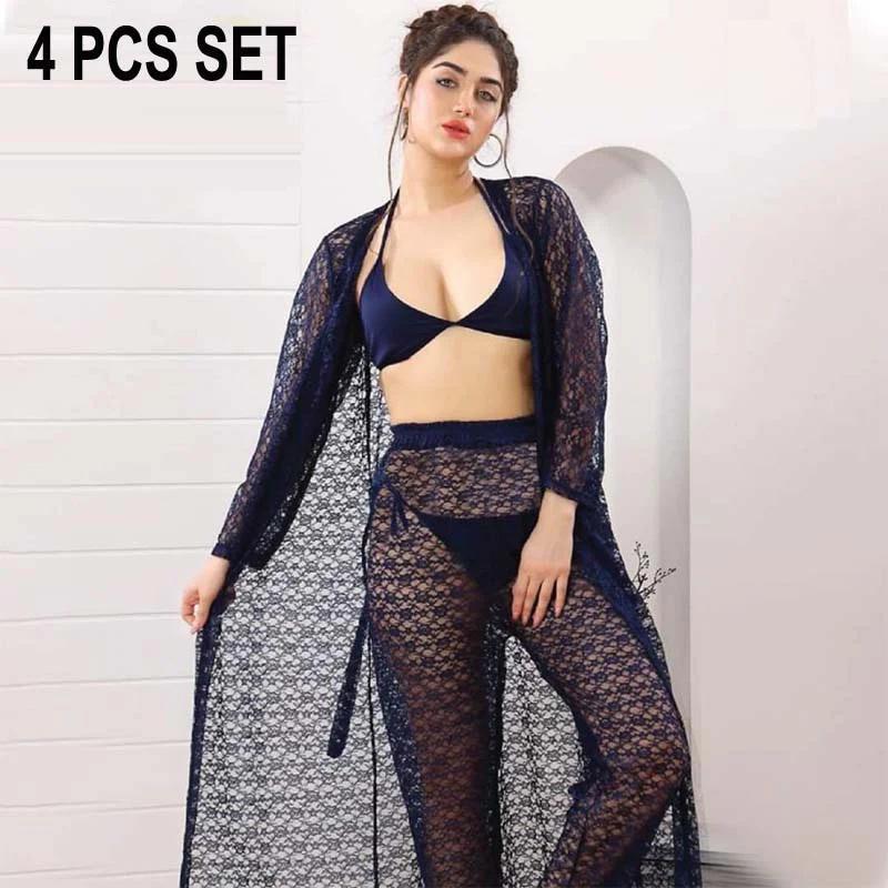 Luxurious Net Embossed Nightwear Set - 1 Pcs Comfortable and Lightweight