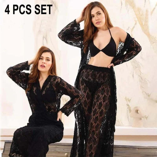 Luxurious Net Embossed Nightwear Set - 1 Pcs Comfortable and Lightweight