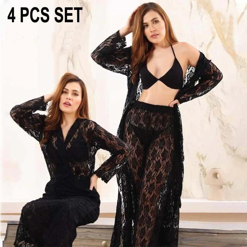 Luxurious Net Embossed Nightwear Set - 1 Pcs Comfortable and Lightweight