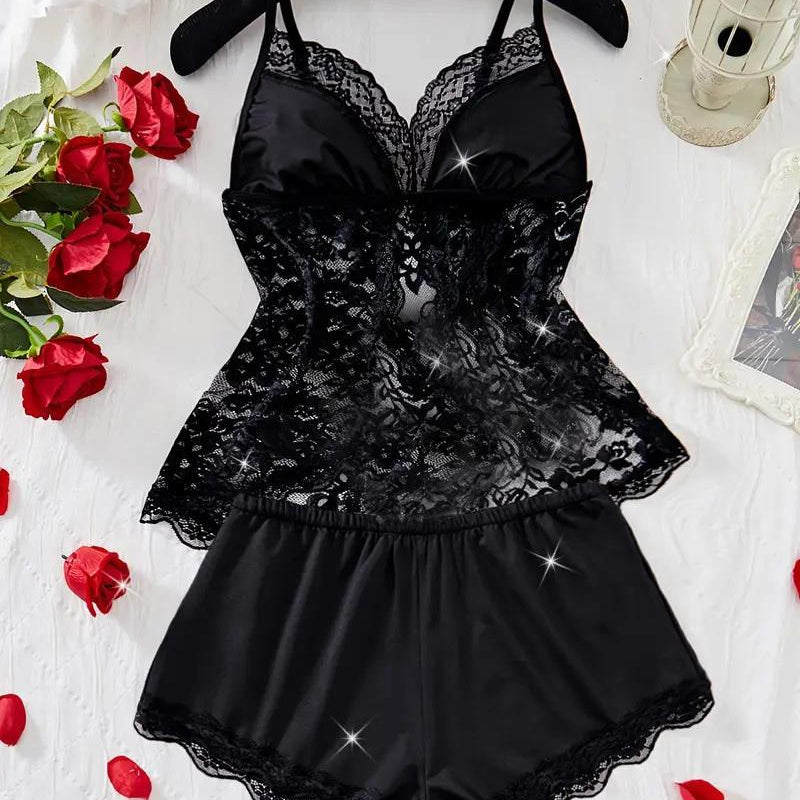 Net Plain Comfortable And Lightweight Lingerie Set