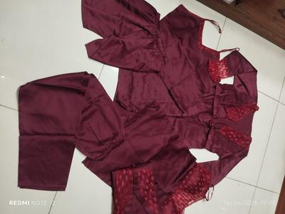 Silk Lace Nightwear Set - Lightweight and Breathable - 1 Pcs Pink Nightwear