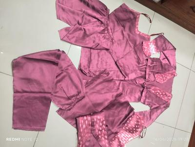 Silk Lace Nightwear Set - Lightweight and Breathable - 1 Pcs Pink Nightwear