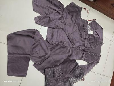 Silk Lace Nightwear Set - Lightweight and Breathable - 1 Pcs Pink Nightwear