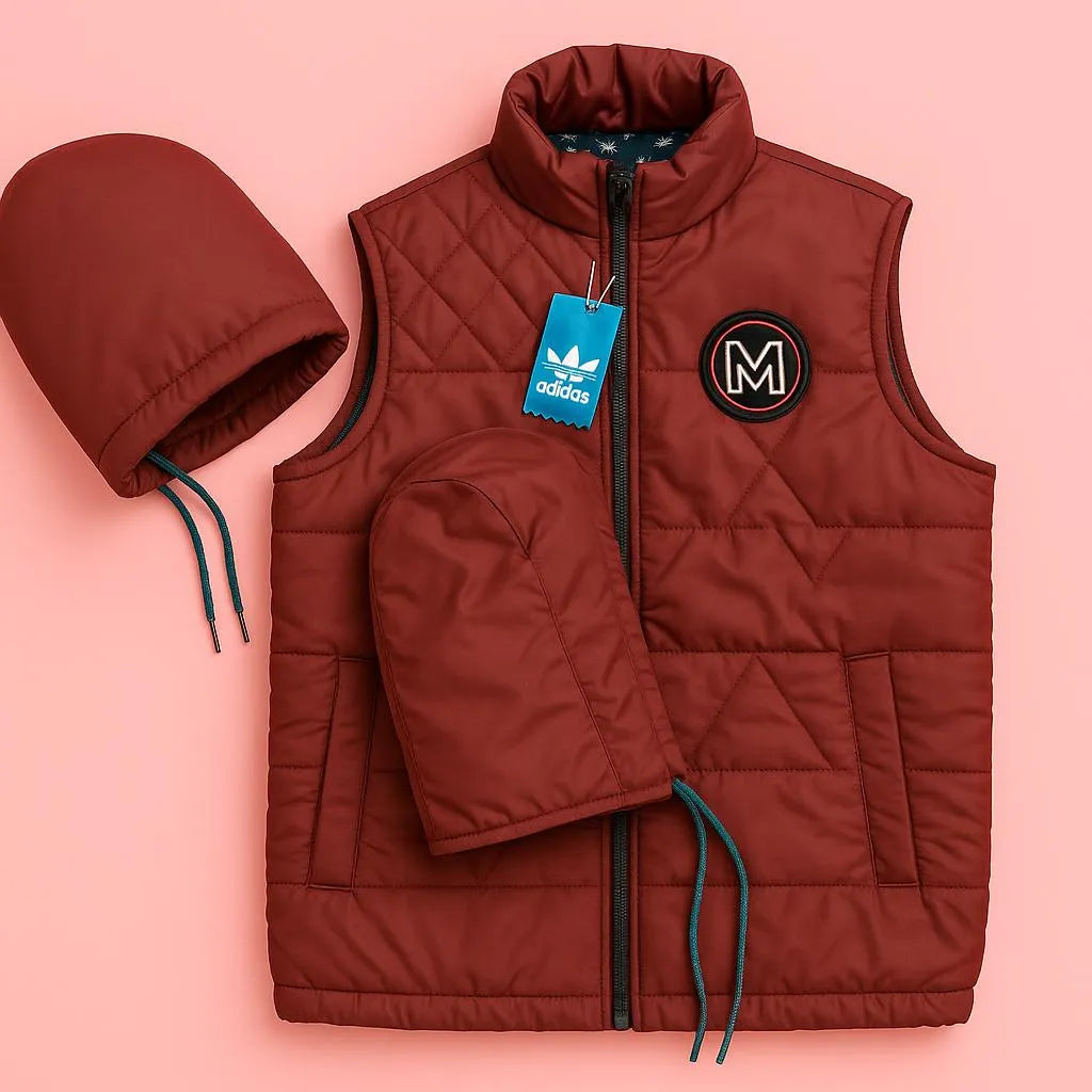 1 Pc Men's Parachute Printed Sleeveless Jacket