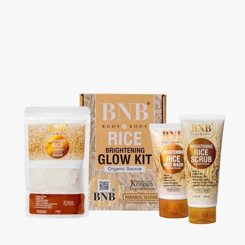 3 in 1 Skincare Bundle: Rice Face Wash, Scrub & Mask - 3 Pcs