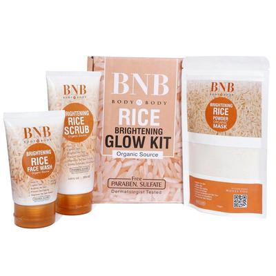 3 in 1 Skincare Bundle: Rice Face Wash, Scrub & Mask - 3 Pcs
