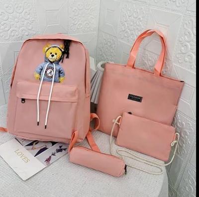 4 Pcs Canvas Backpack