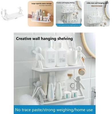 Durable White Bathroom Organizer - 2 Pcs Easy-To-Clean Storage Solutions