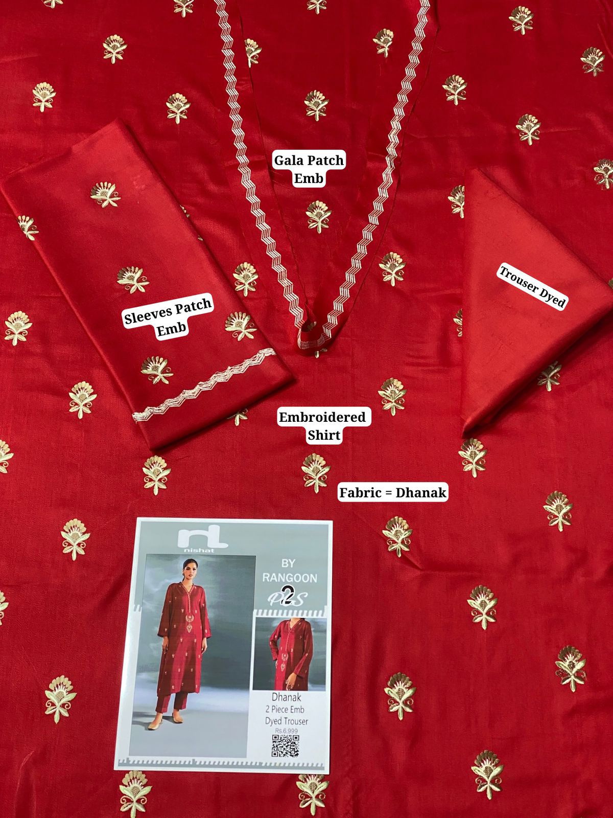 Nishat Hit Article Embroidered Dhanak 2Pc Winter Collection