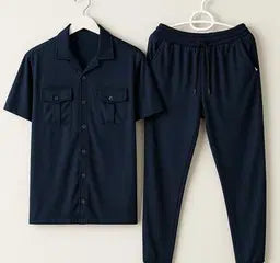 2 Pcs Men's Dri Fit Plain Track Suit
