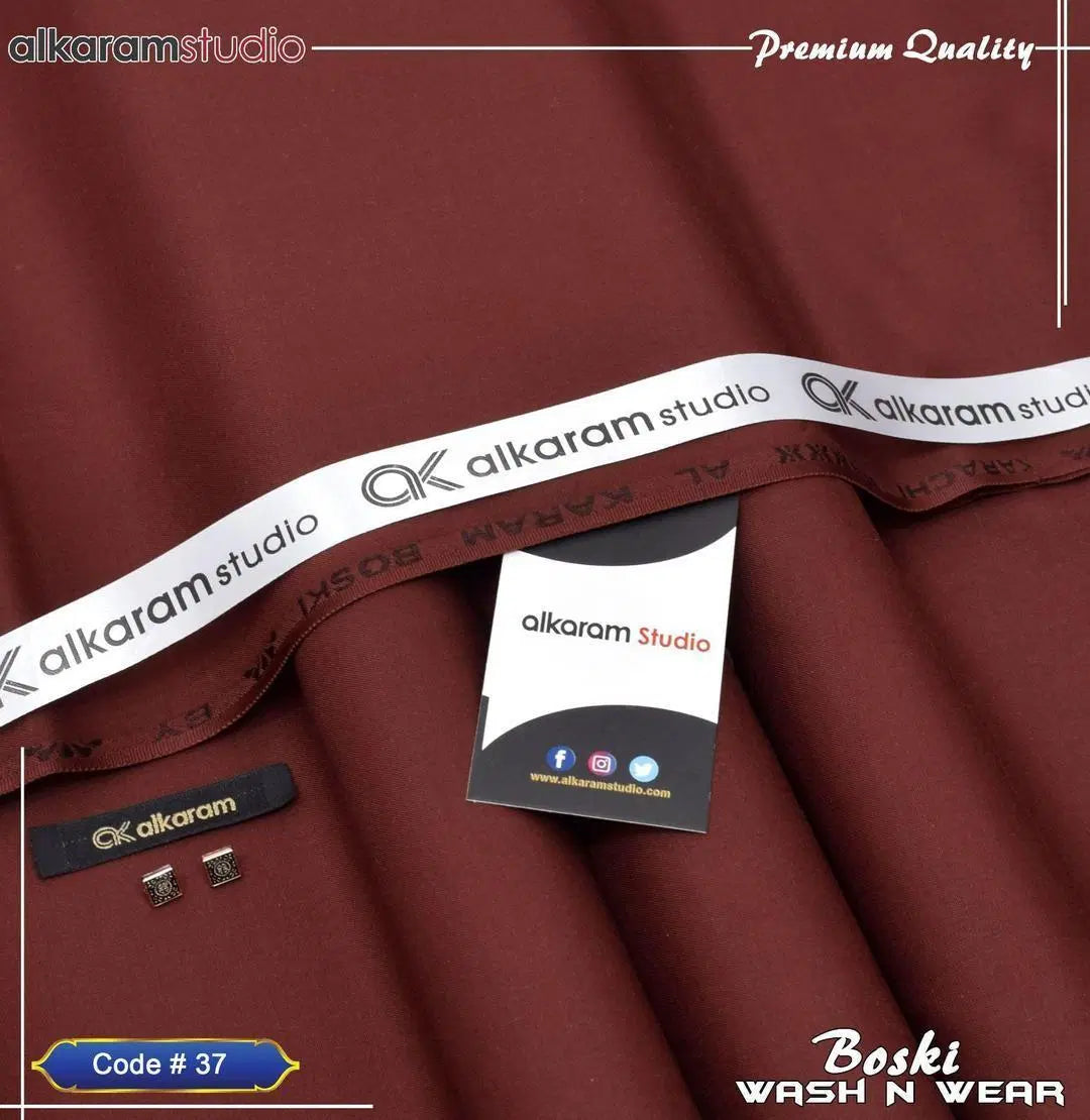 Men’s Unstitched Boski Plain Suit