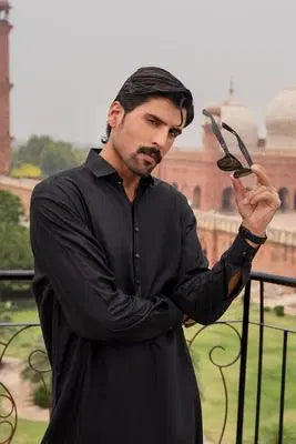 Classic Black Shalwar Kameez – Elegant, Comfortable, and Timeless EW-001064-S33
