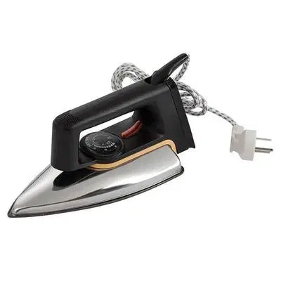 Portable 1000 Watts Dry Iron with Non-Stick Coating and Easy Grip Handle