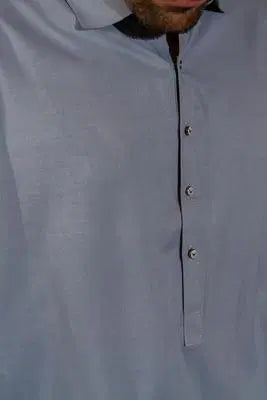 Refined Grey Shalwar Kameez – A Smart and Comfortable Choice for Everyday and Formal Wear EW-001064-S11