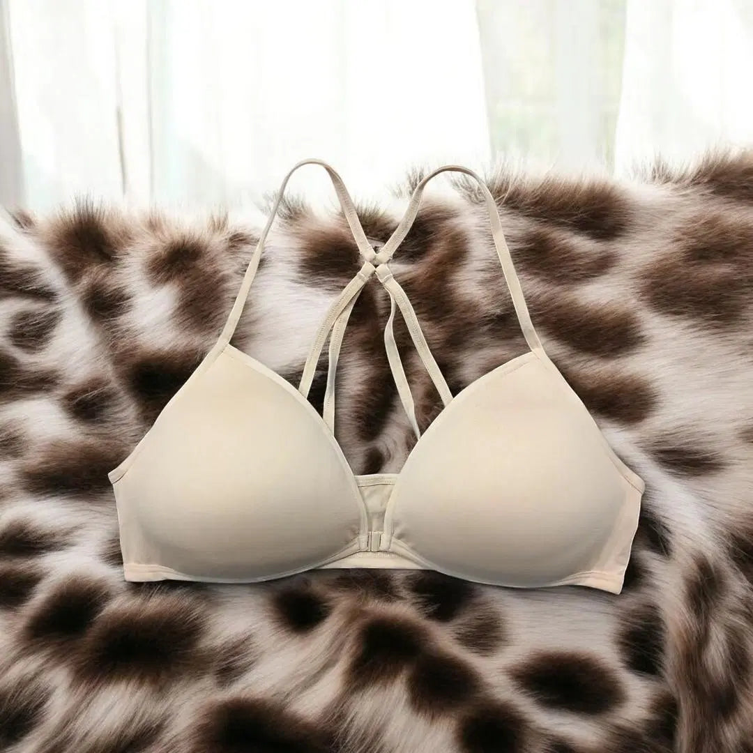 Jersey Plain Comfortable And Lightweight Front Button Bra