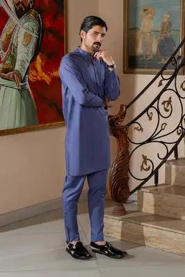 Elegant Blue Kurta – A Classic and Comfortable Outfit for a Smart Traditional Look EW-001064-S123