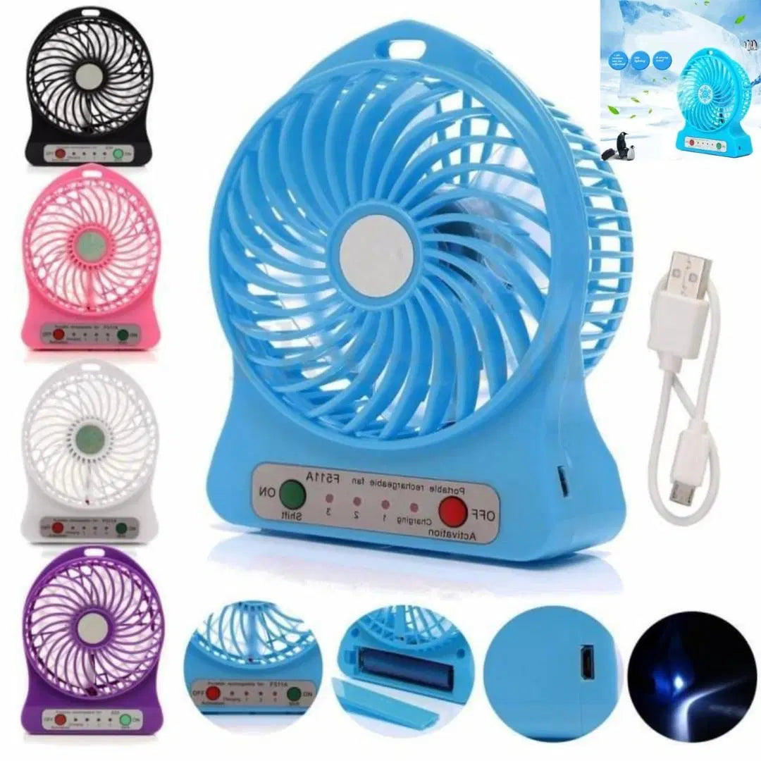 Portable 1 Pc Rechargeable Fan - Versatile Multicolor Design