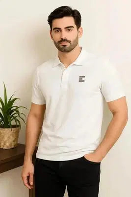 Classic White Polo Shirt for Men - Premium Casual Wear EW-001045
