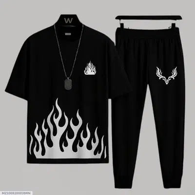 2 Pcs Men's Micro Plain Track Suit