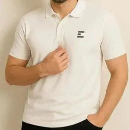 Classic White Polo Shirt for Men - Premium Casual Wear EW-001045