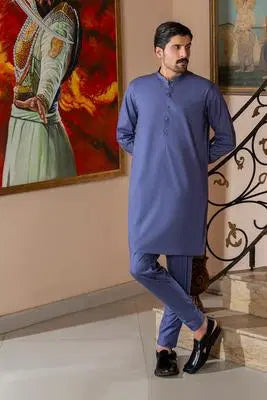 Elegant Blue Kurta – A Classic and Comfortable Outfit for a Smart Traditional Look EW-001064-S123